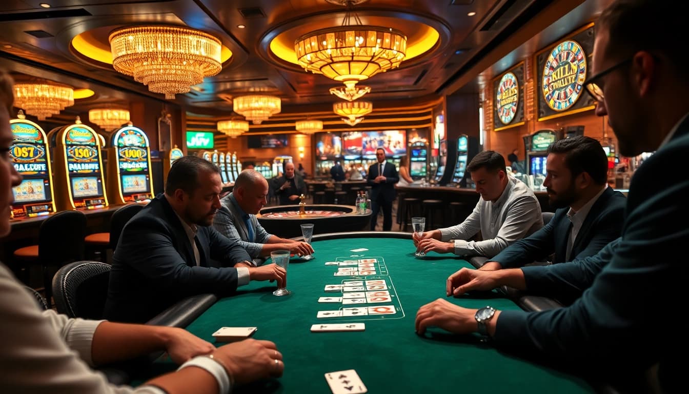 SODO casino scene showcasing high-stakes poker and vibrant gaming atmosphere.