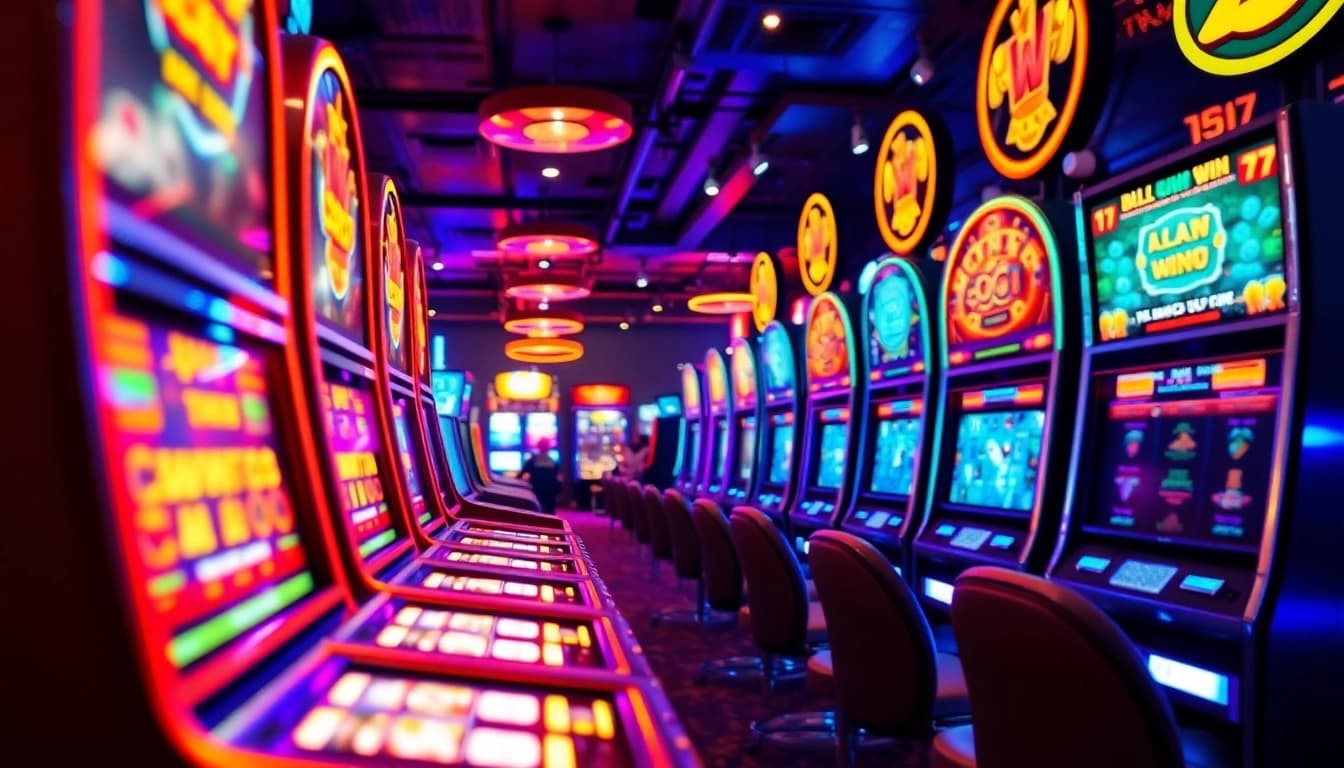 Celebrate a sizable win on situs slot gacor amidst vibrant casino lights.