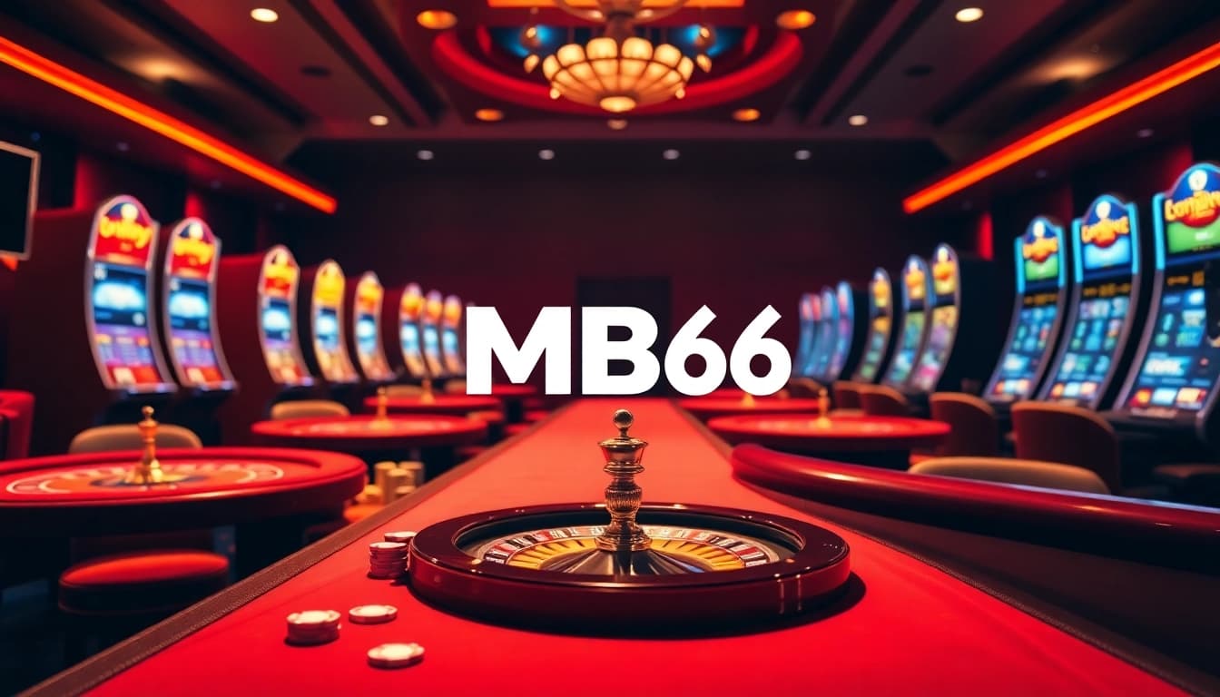 Experience the excitement of MB66 with vibrant casino tables and poker chips.