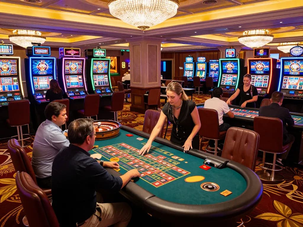 Players engaging in thrilling roulette at a high-end casino while enjoying 9bet's exceptional gaming experience