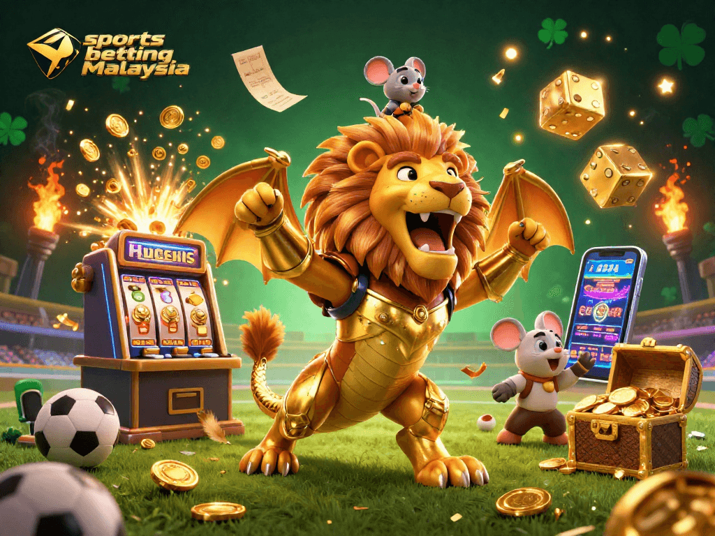 Seronok bertaruh dengan pertaruhan sukan Malaysia menggunakan mesin slot dan simbol kemenangan.