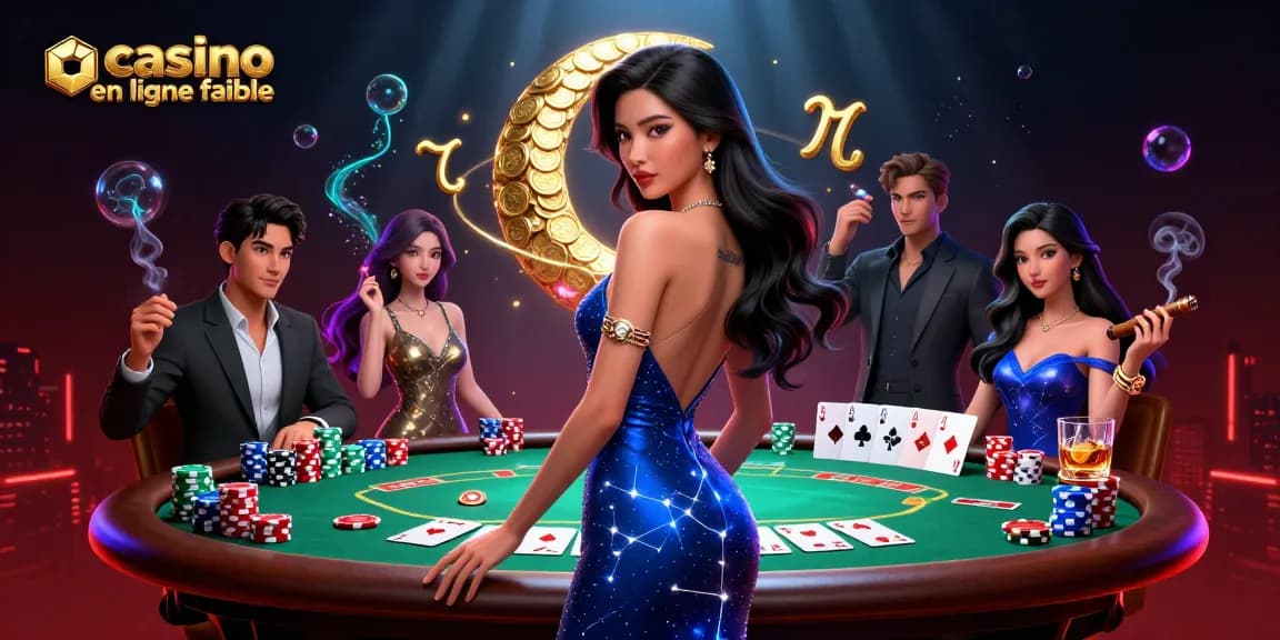 Découvrez l'attrait des casinos en ligne fiables avec une stunning illustration numérique 3D mettant en avant des éléments de poker palpitants.