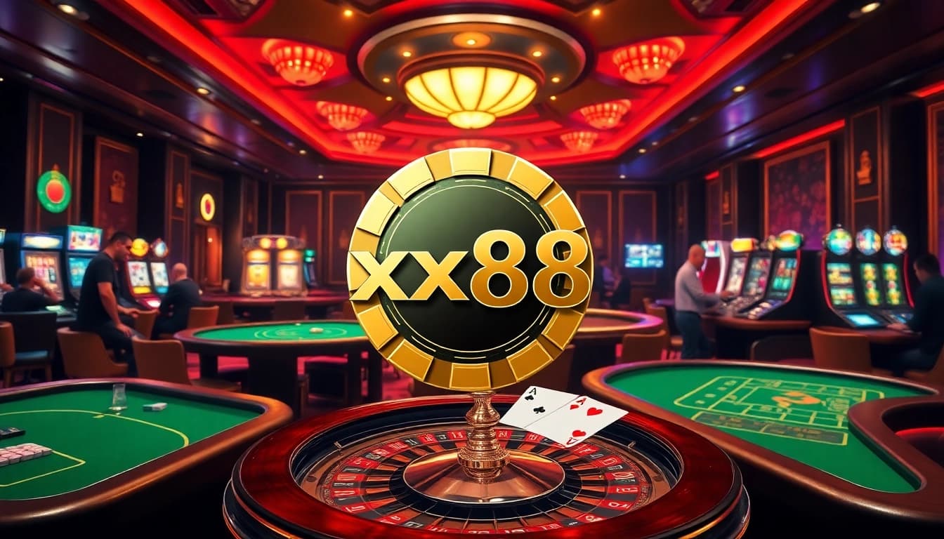 Experience the thrill of gambling at xx88 with vibrant casino gameplay and luxurious atmosphere.