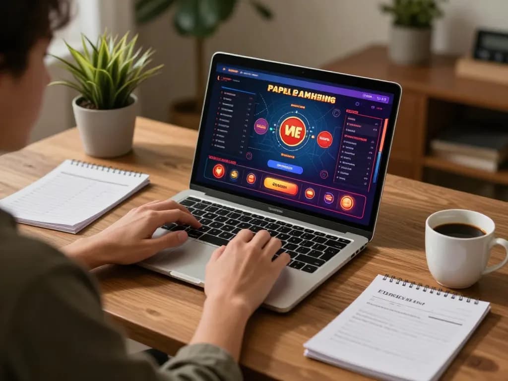 Engaging in online casino gaming with vibrant interface, perfect for trang casino enthusiasts