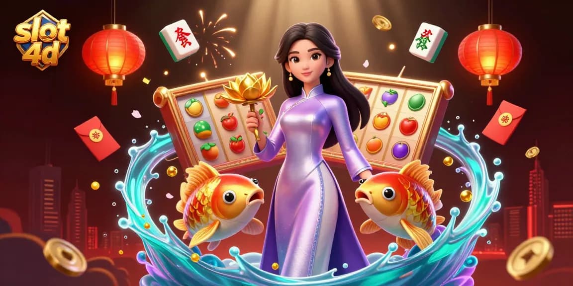 Rasakan aksi slot 4d yang mendebarkan dengan suasana kasino Asia yang vibrant menampilkan elemen dinamis dan interaksi karakter.