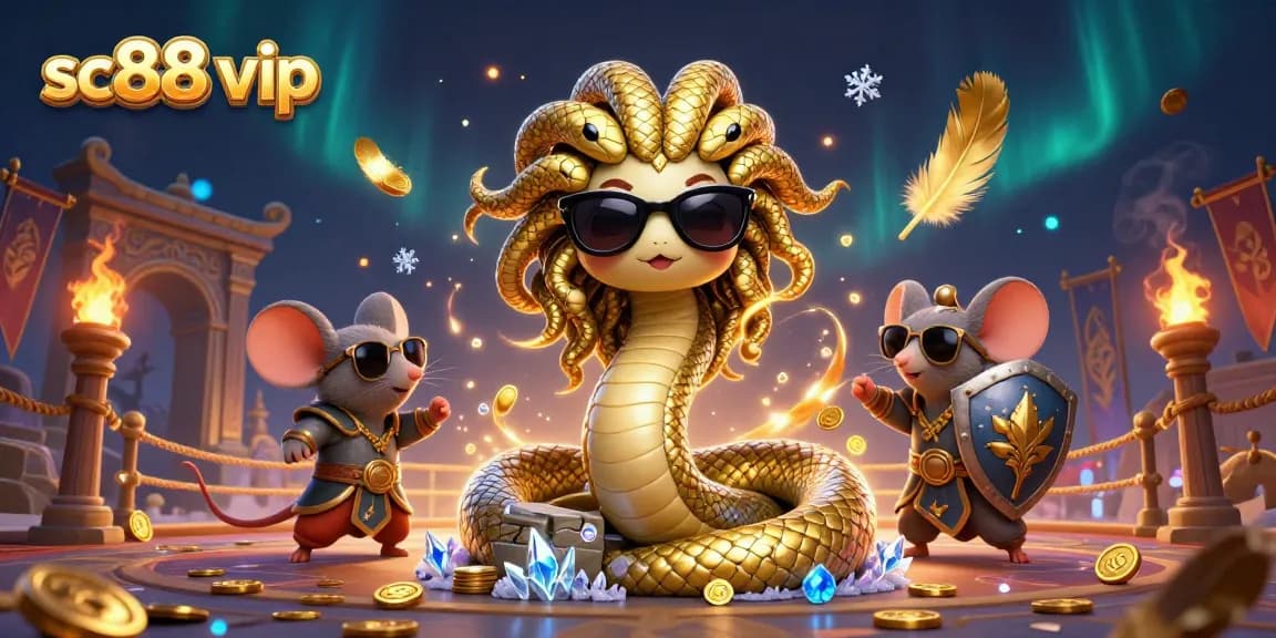 Engage with the sc88 vip gaming experience, featuring dynamic casino characters and vibrant game elements.