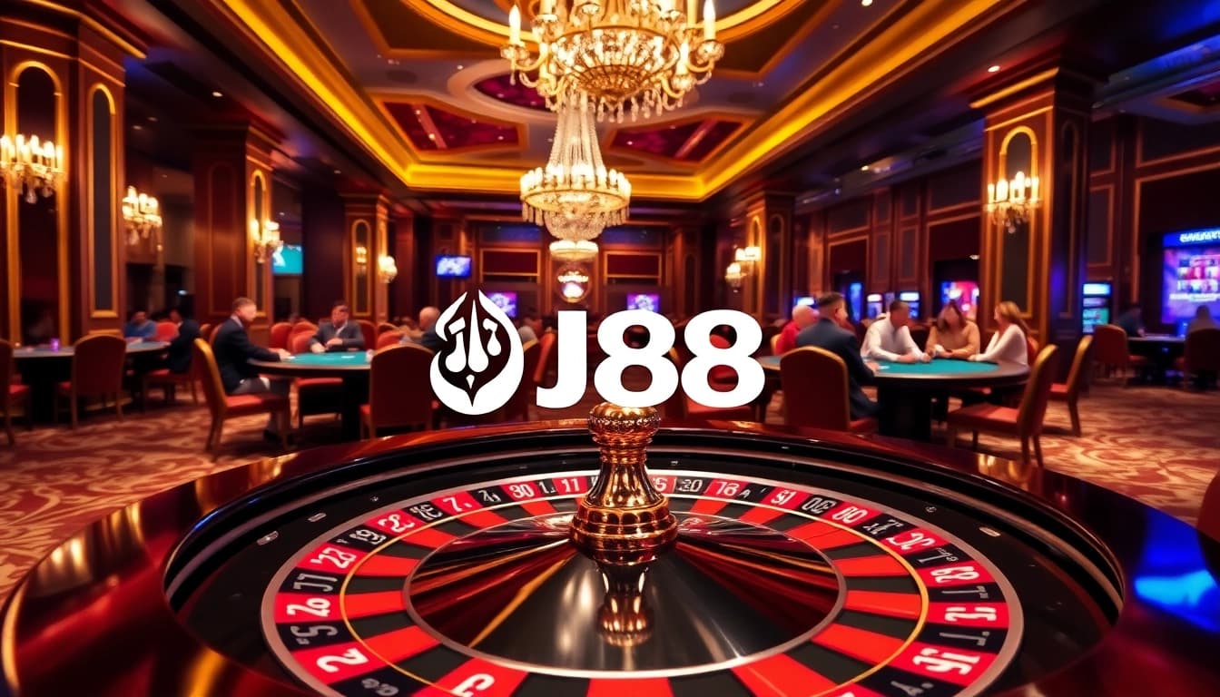 Engage in thrilling gameplay at J88 Casino, where excitement meets luxury in a vibrant setting.