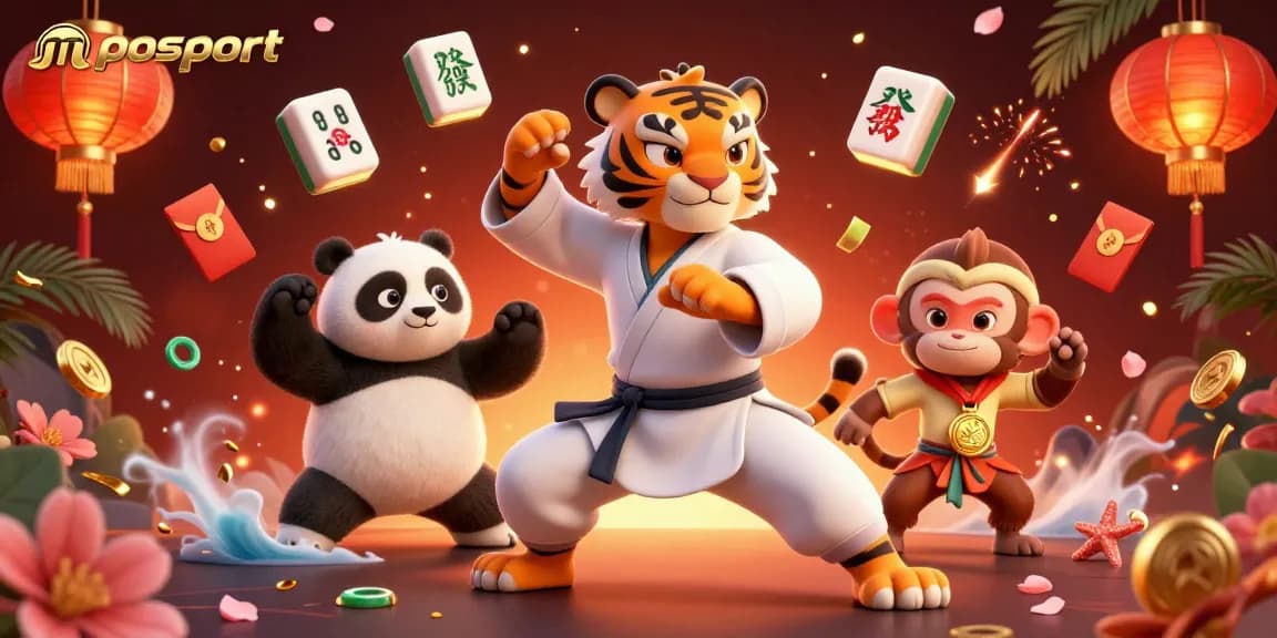 Rasakan gameplay yang mendebarkan dengan mposport, menampilkan karakter dinamis dan elemen kasino yang cerah.