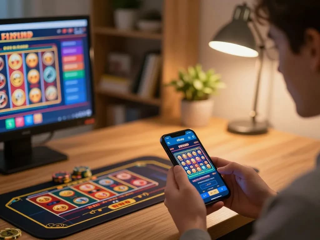 Engaged player exploring rikvip casino app for exciting gaming opportunities on smartphone.