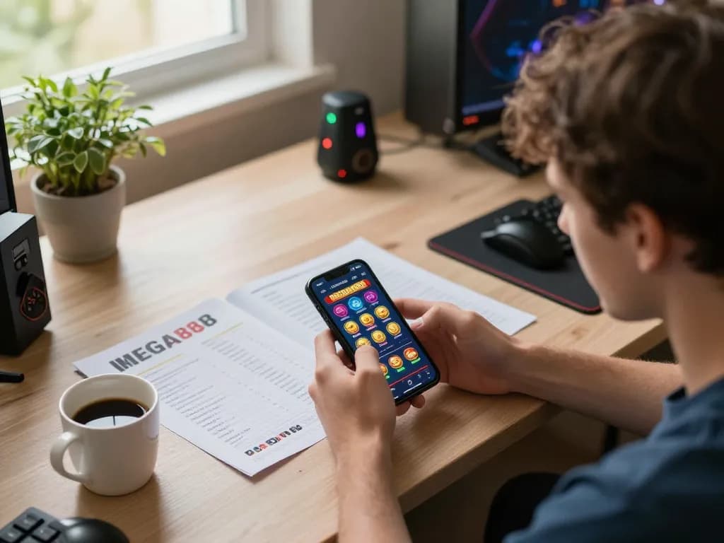 Experience the thrill with mega888 original download ios on your smartphone in this engaging gaming setup