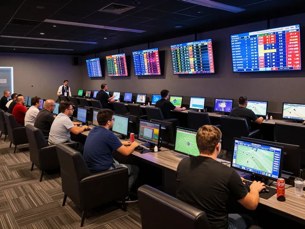 Live sports betting experience at kqbd with viewers engaged in real-time odds analysis