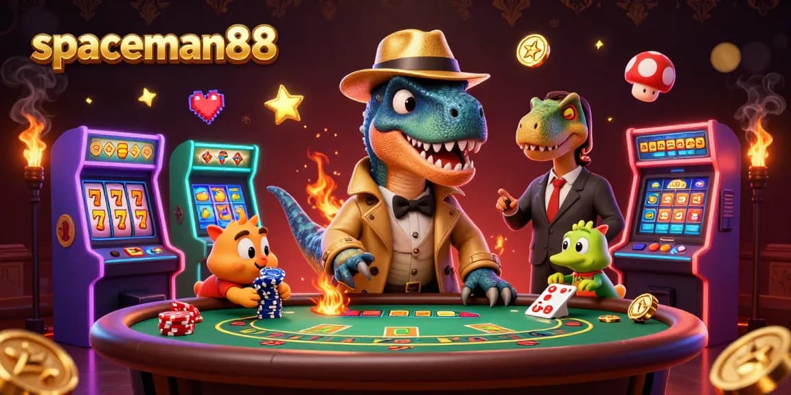 Experience thrilling gameplay at spaceman88 with a velociraptor card counter and rich casino elements.