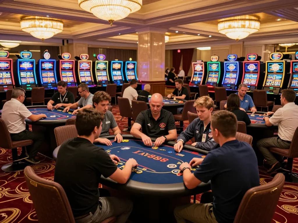 Players enjoying an exciting game at LV88 casino with dynamic betting moments.