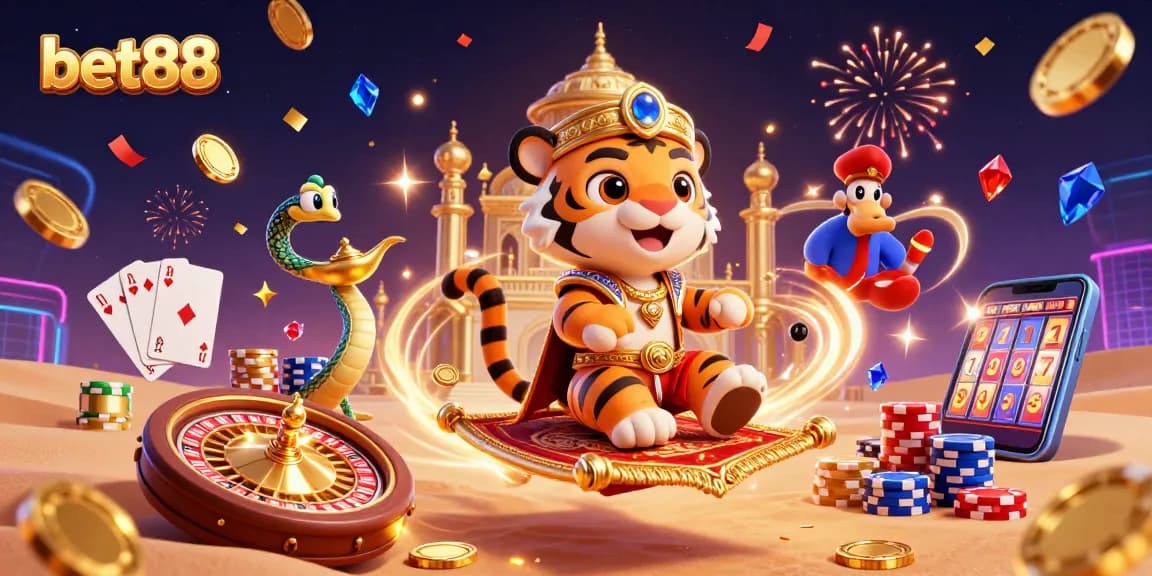Experience the thrill of bet88 while winning with magical slots and grandeur in a vibrant casino scene.