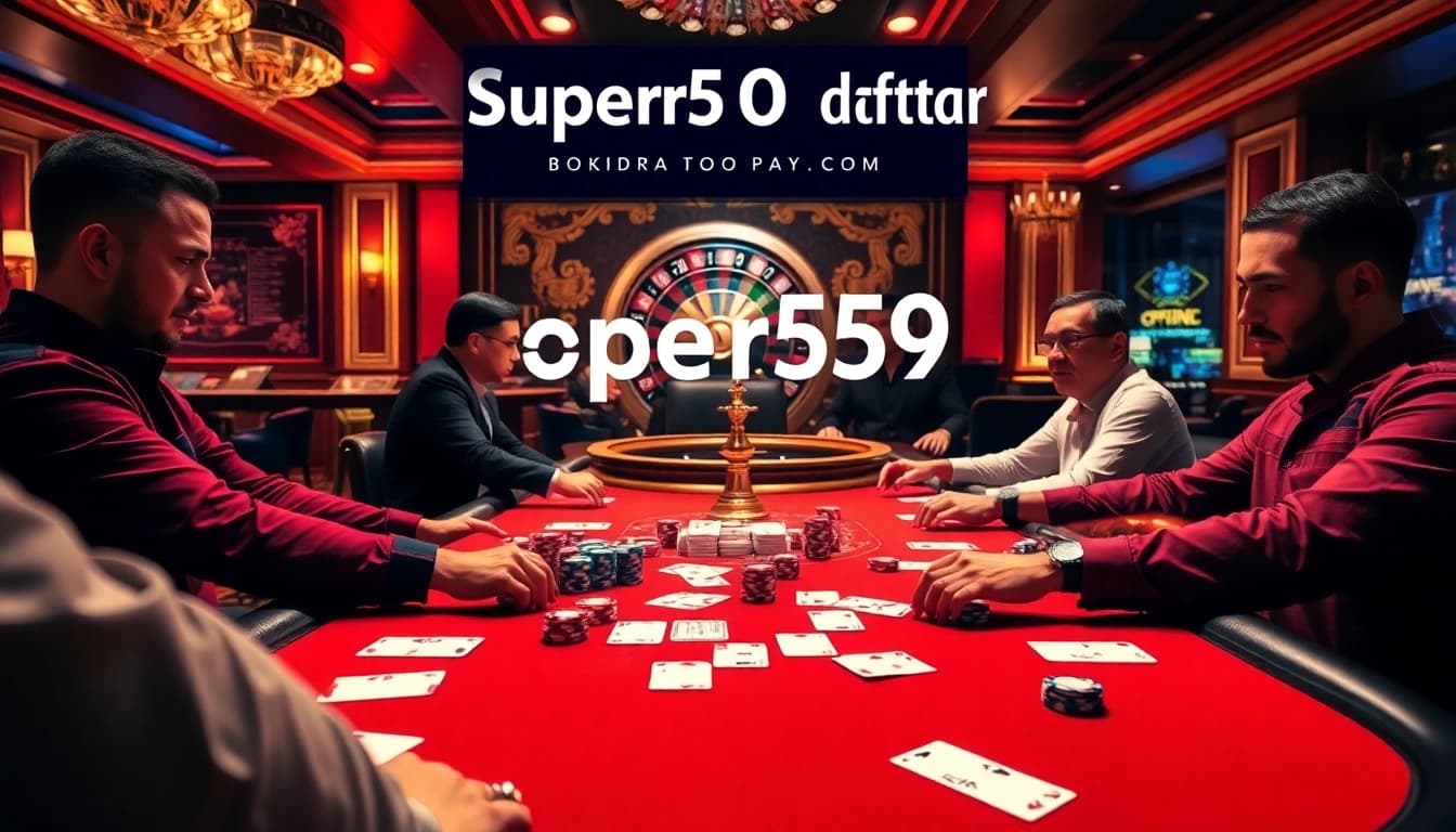 Experience thrilling poker action at Super59 daftar with vibrant chips and exciting gameplay.