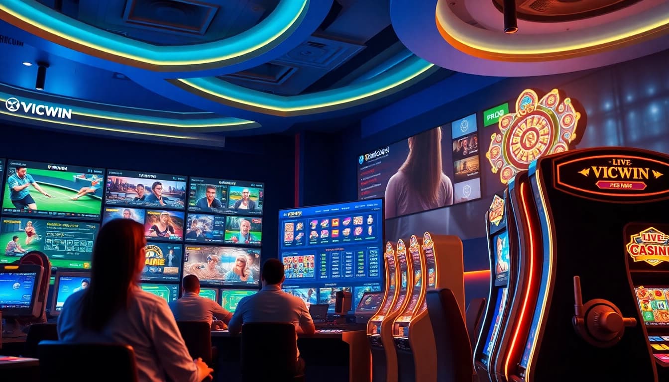 Experience the thrilling online gaming environment at VICWIN, showcasing diverse betting options and premium features.