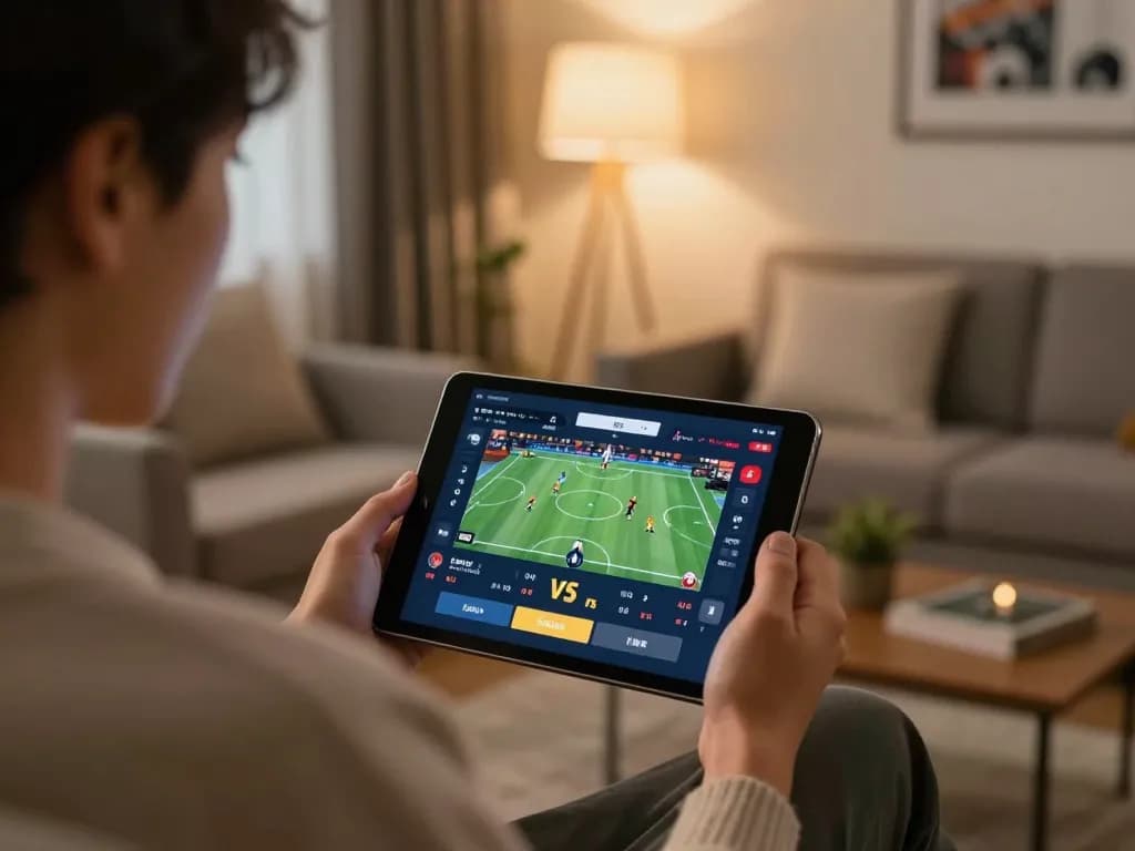 Engaging online sports betting scene on RR88 with live stats and focused player