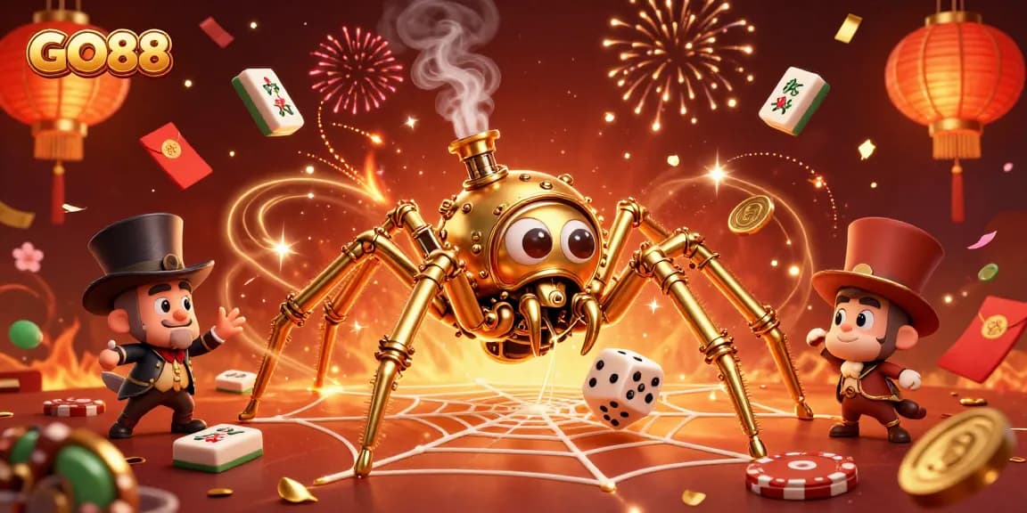 Catch winning moments at GO88 with an engaging steampunk-themed gambling scene.