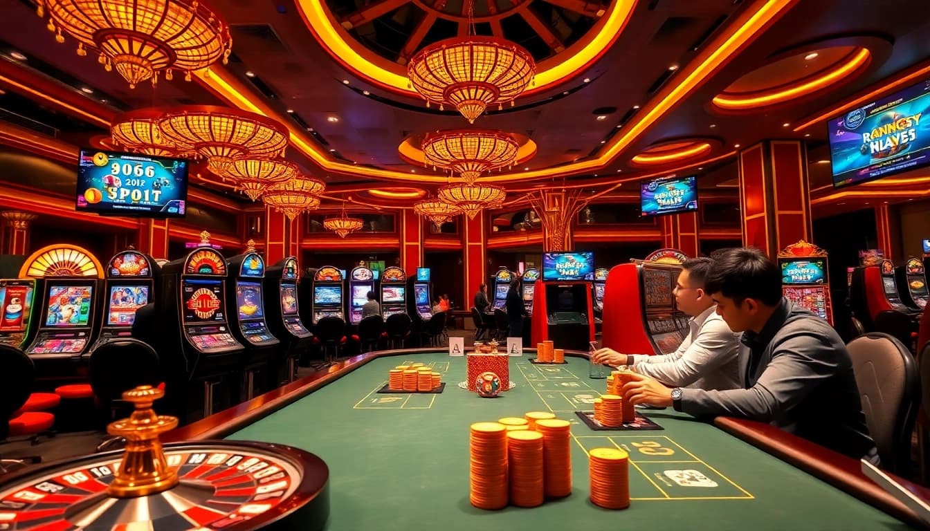 Players enjoying thrilling games at nhà cái KK55 online casino.