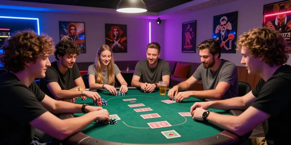 Permainan poker88 seru dengan teman-teman di ruang santai yang modern