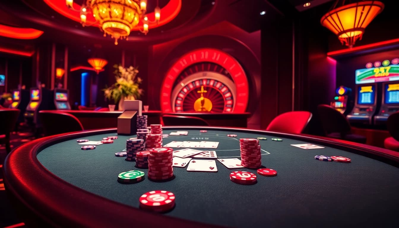 LUCK8 offers an exciting online gambling experience with vibrant casino elements and high-stakes interactions.