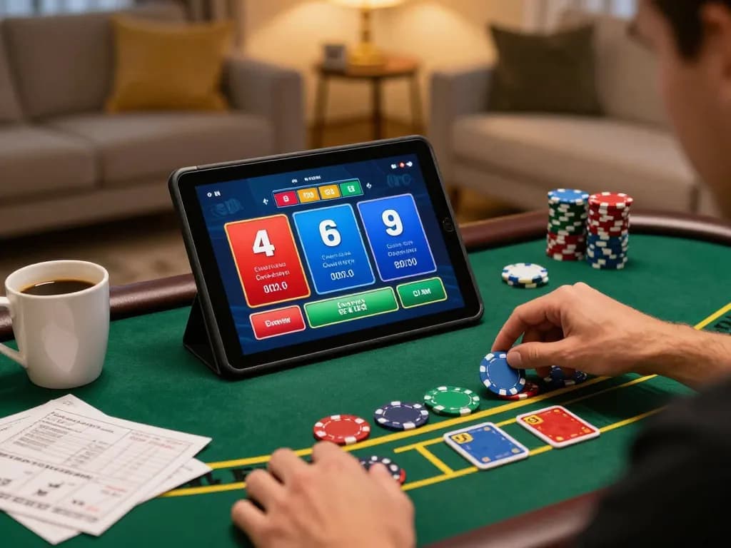 Player enjoying a live dealer blackjack game on RR888 app, showcasing strategic decisions.