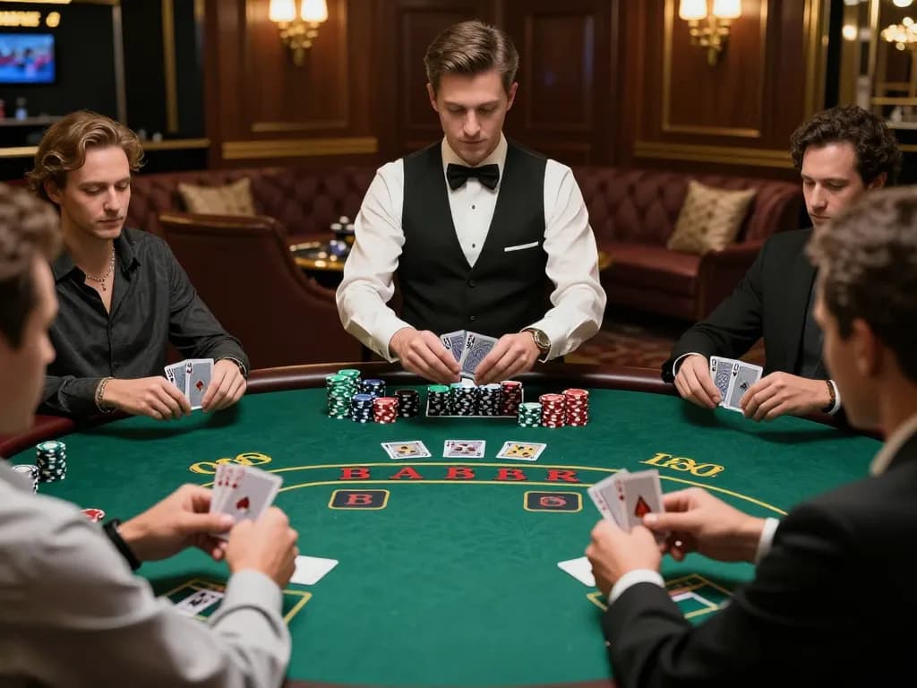 Experience thrilling gameplay at 888newcasino’s blackjack table amidst luxurious casino setting
