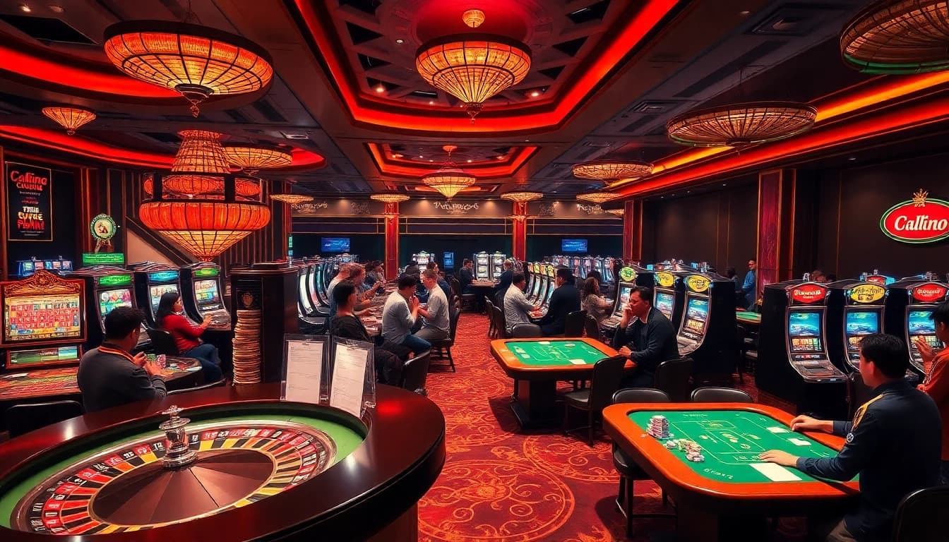 Engaged players enjoying a thrilling tg88 bet experience at a luxurious casino filled with games.