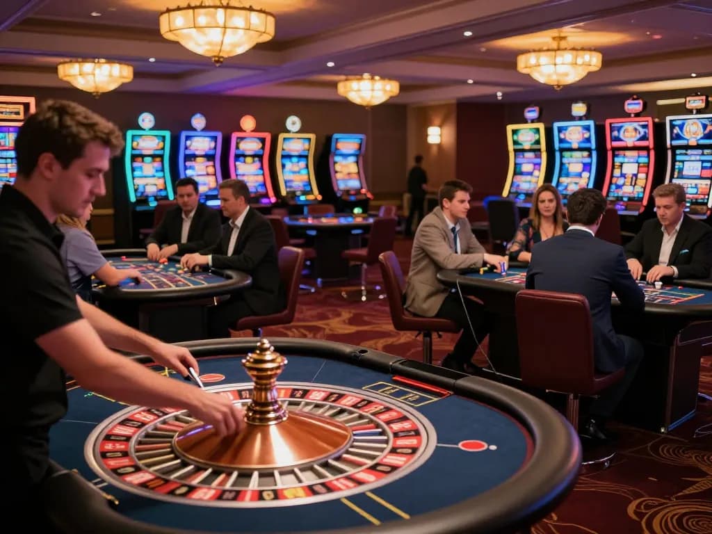 Experience excitement at the casino with players using incakoin for strategic bets at the roulette table