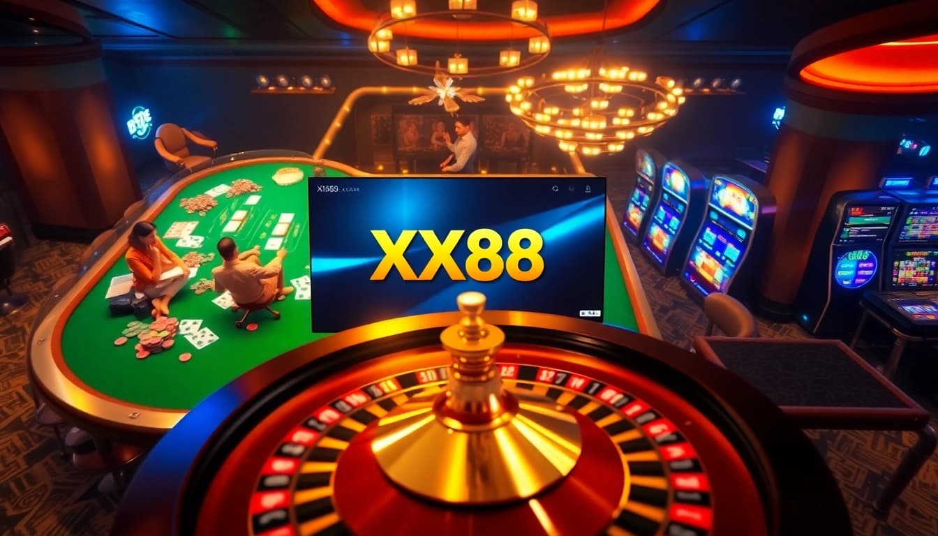 Experience thrilling gameplay at the XX88 casino with vibrant tables and winning opportunities.