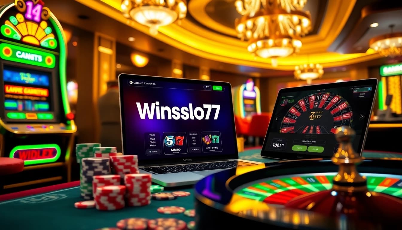 Experience thrilling gameplay with Wingslots77 Login, featuring vibrant slot machines and live betting excitement.