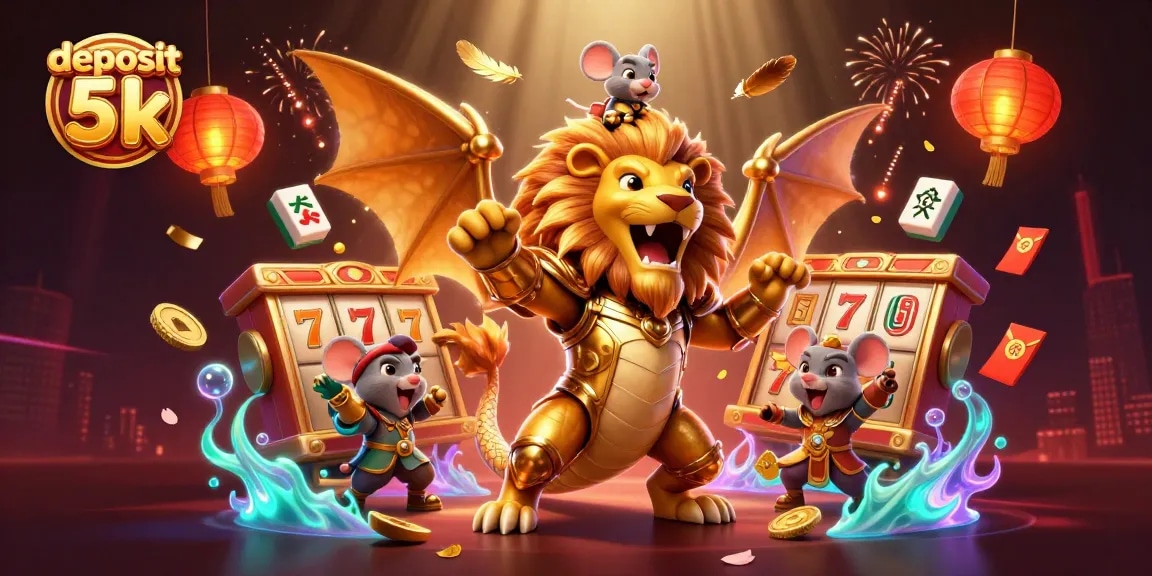 Spin for rewards with deposit 5k as a golden chimera guardian and adventurous mouse jockey lead the game.