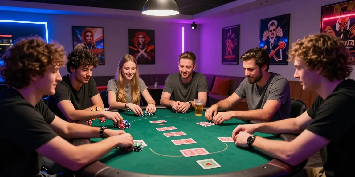 Permainan poker88 seru dengan teman-teman di ruang santai yang modern