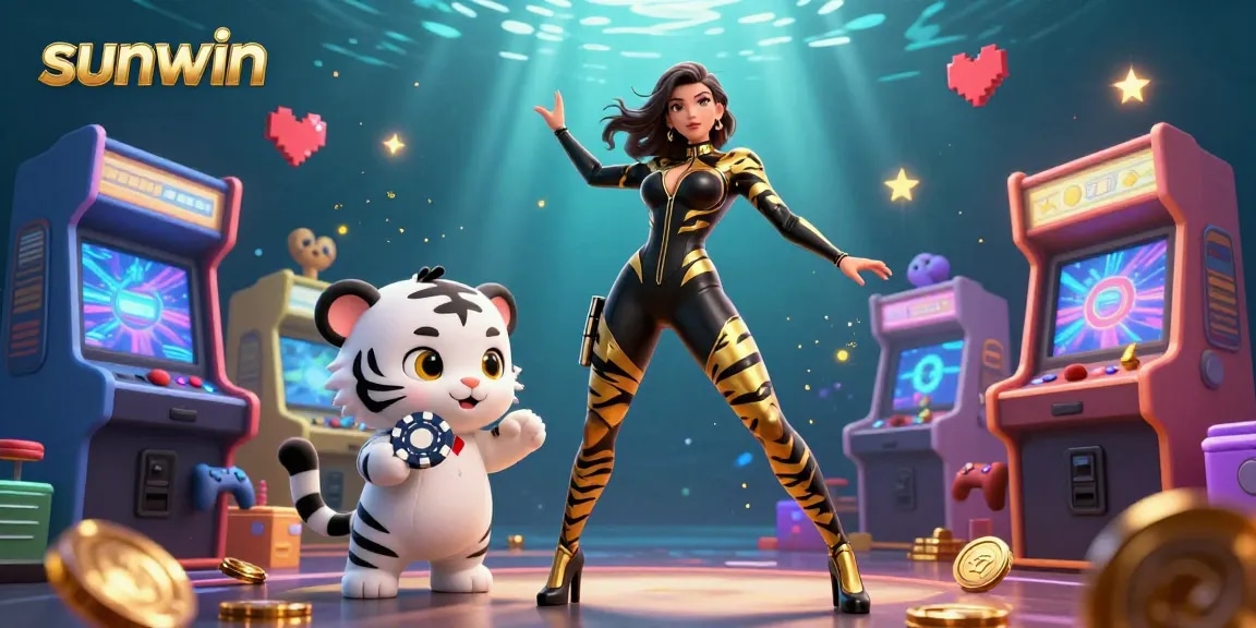 Experience thrilling gameplay with Sunwin’s vibrant 3D casino art featuring unique characters and lively elements.
