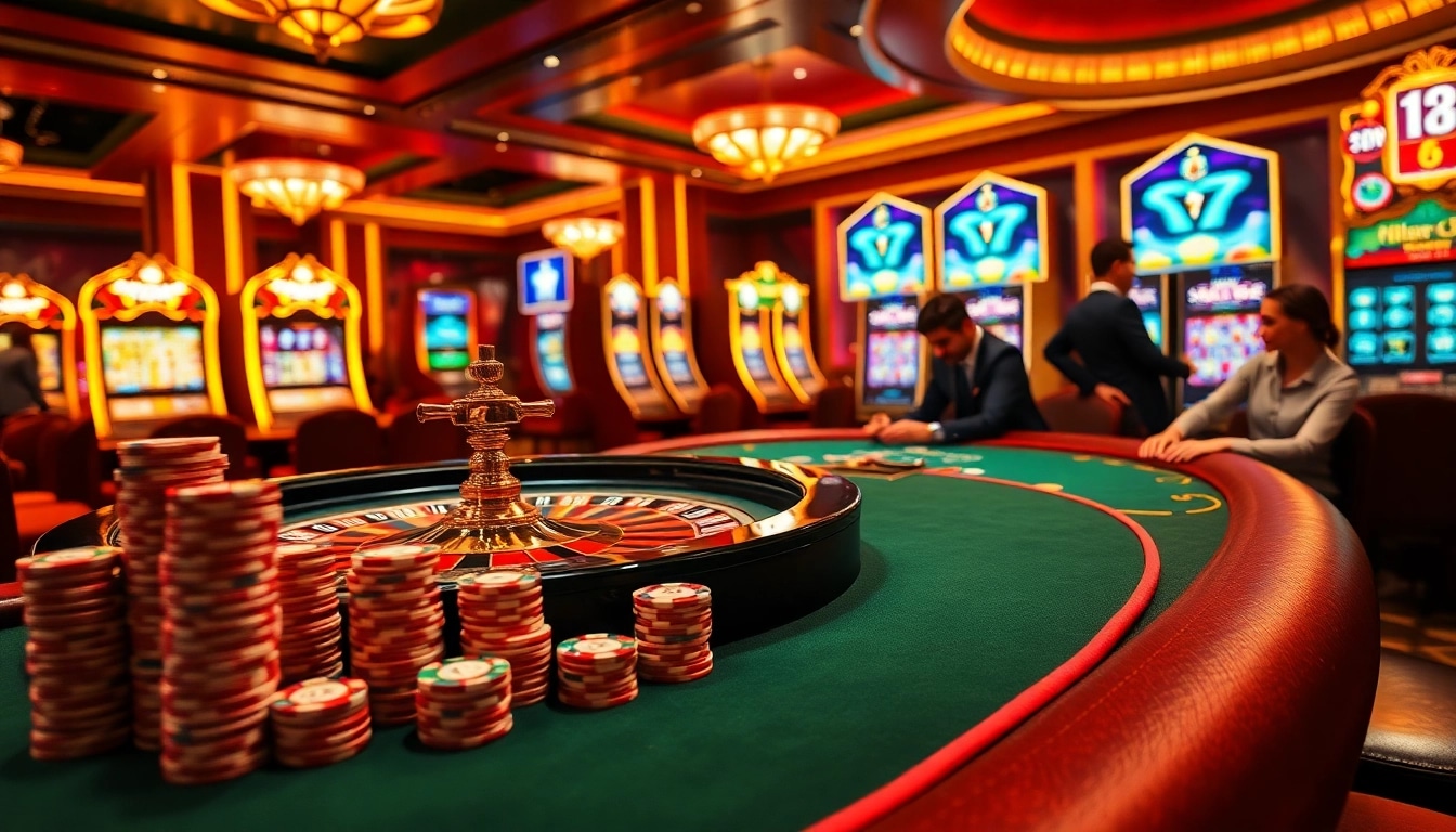 Experience thrilling gameplay at https://hitclub9.us.com/ with luxurious casino elements in a vibrant environment.