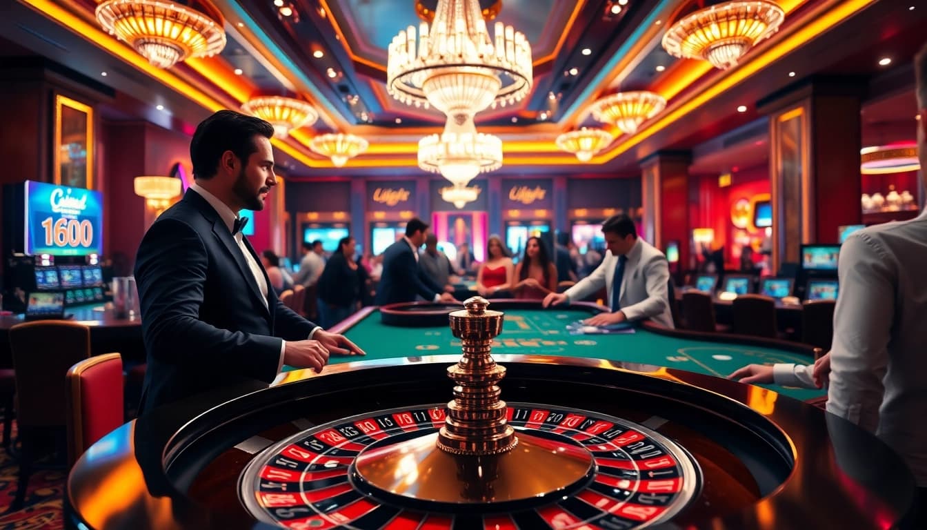 Experience the excitement of y3娛樂 at a bustling casino table with jubilant players.