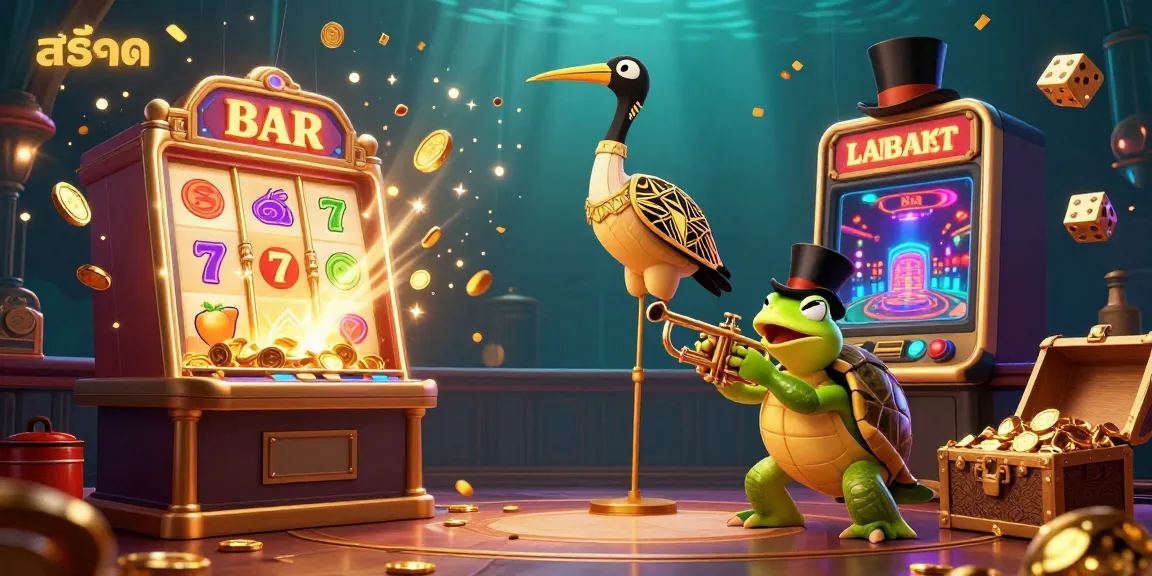 Enjoy thrilling สล็อต gameplay with vibrant characters and dynamic slot elements in a festive gaming scene.
