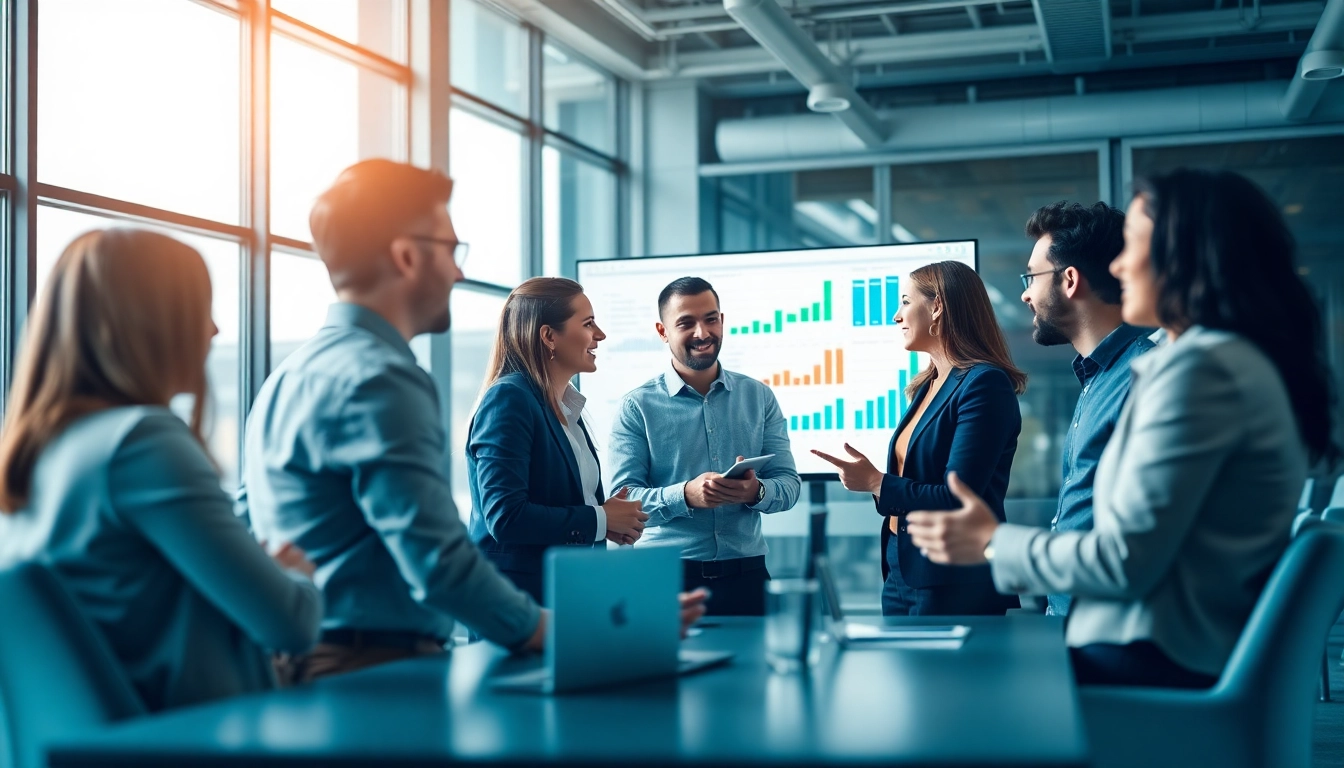 AT99 team collaborating effectively for innovative business strategies.