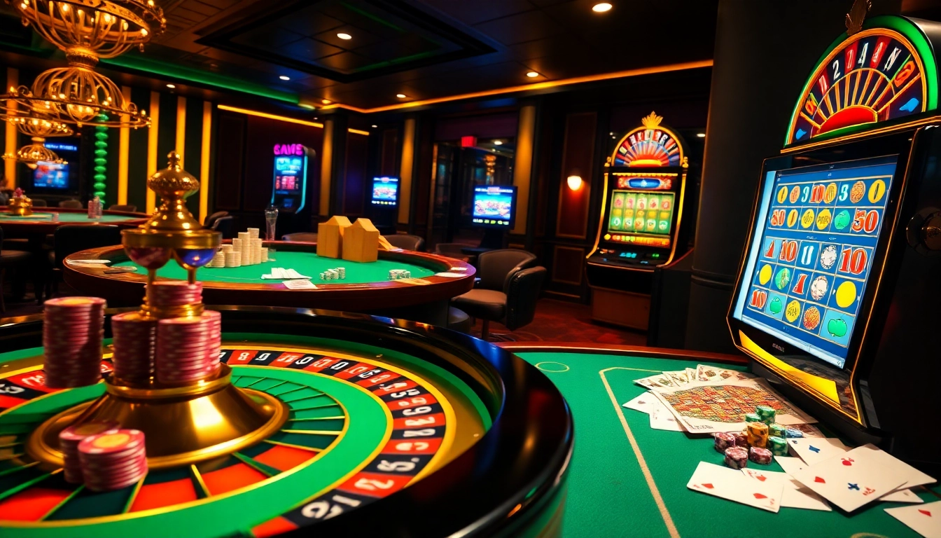 Exciting gamers playing at j88vip2 casino tables, showcasing vibrant chips and cards.