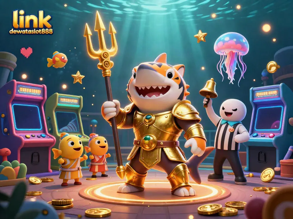 Tunjukkan link dewataslot888 dengan ilustrasi kasino yang menegangkan di bawah laut.