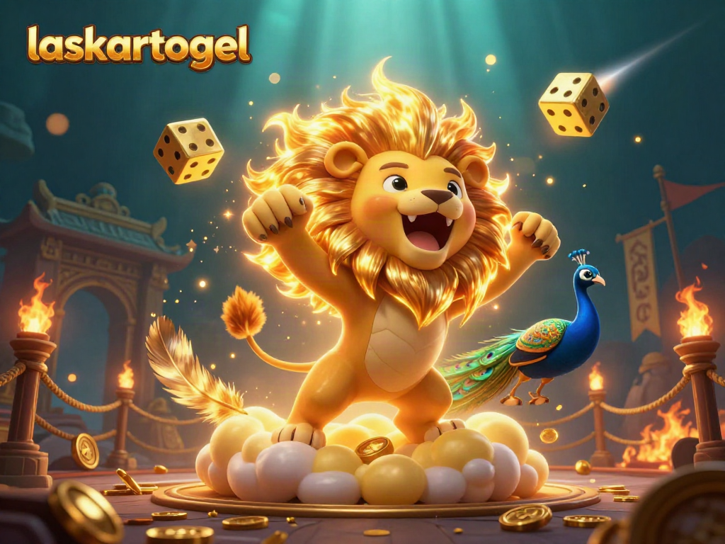 Experience the thrill of laskartogel with a vibrant 3D illustration full of action and energy.