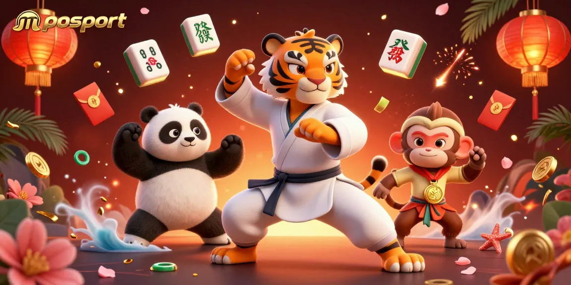 Rasakan gameplay yang mendebarkan dengan mposport, menampilkan karakter dinamis dan elemen kasino yang cerah.