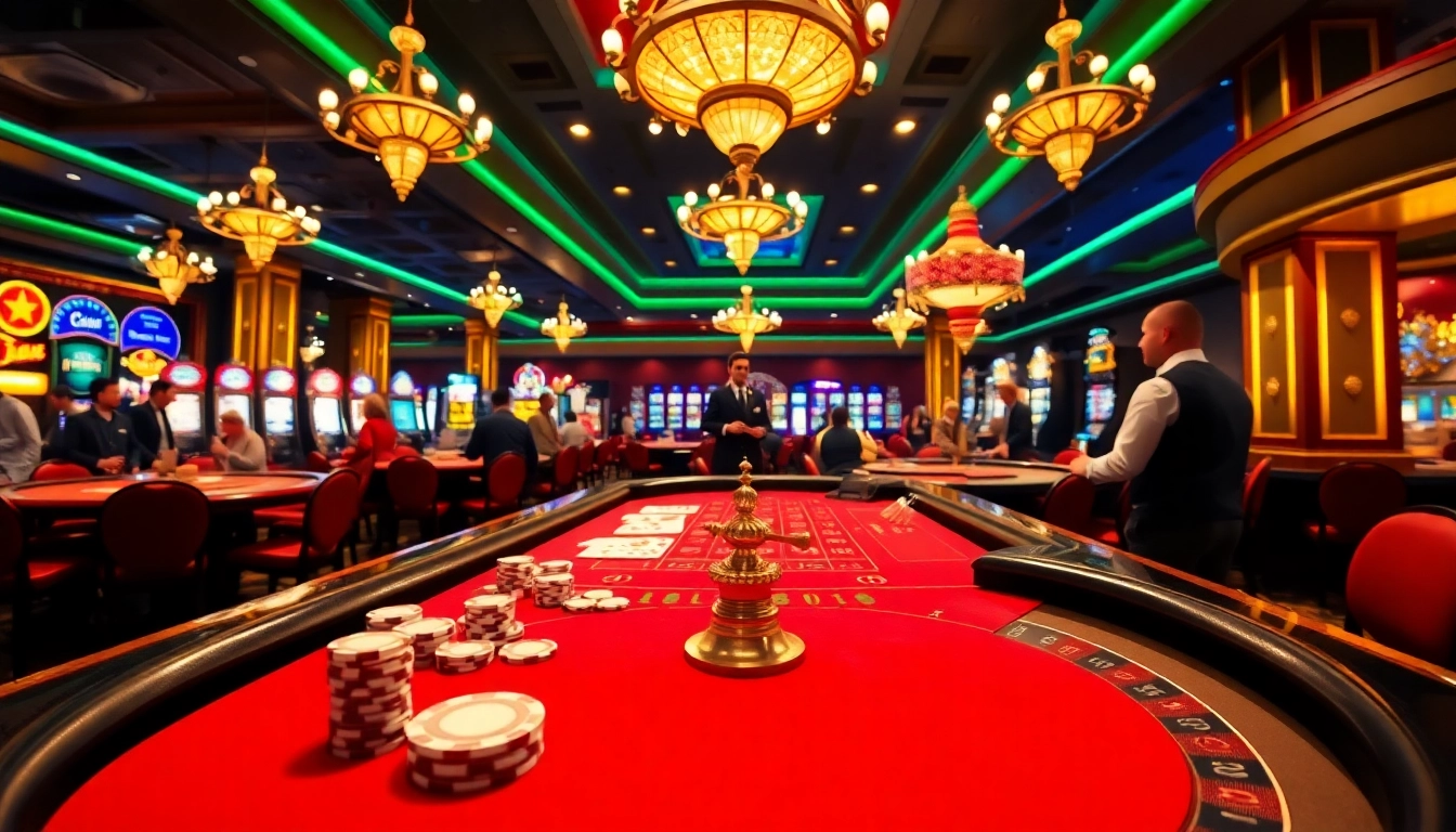 Permainan menarik di kasino bbni4d dengan meja blackjack dan dealer profesional.