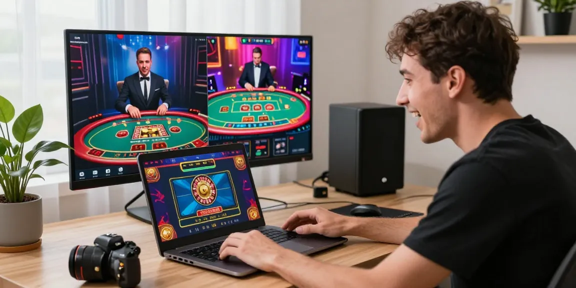 Betebet online gambling player excitedly engaging with live casino games