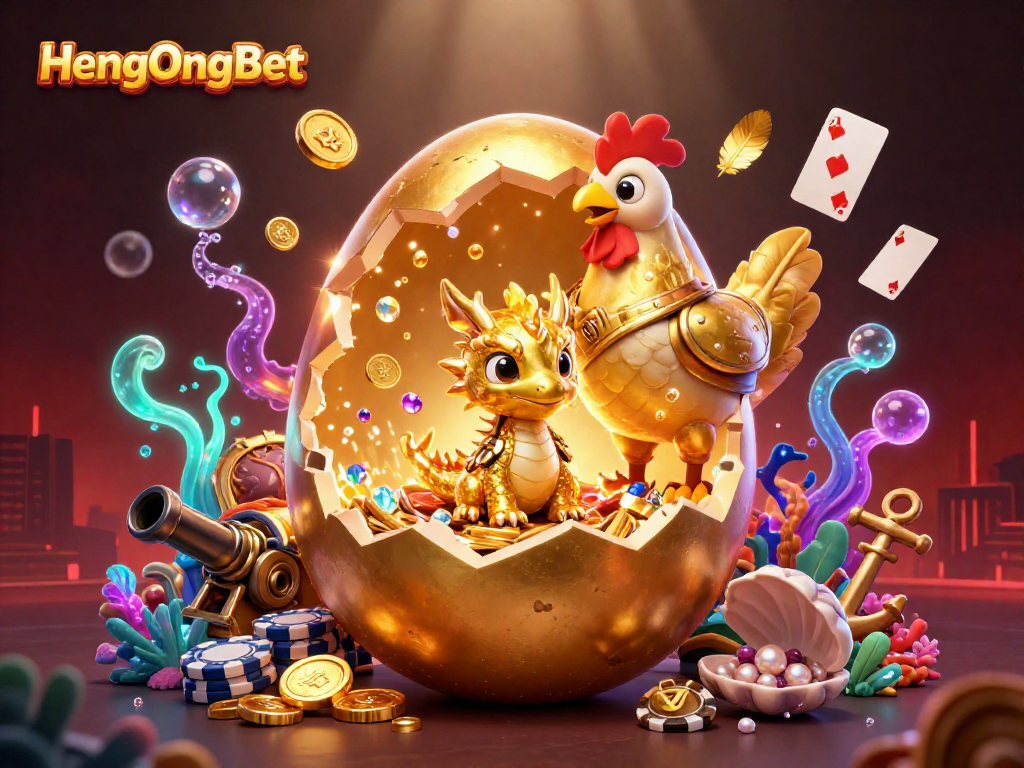 Join the excitement with HengOngBet as a golden dragon emerges from a treasure-filled egg!