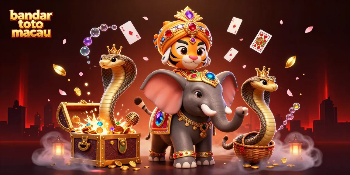 Engage with bandar toto macau's thrilling scenery with a vibrant casino atmosphere and festive elements.