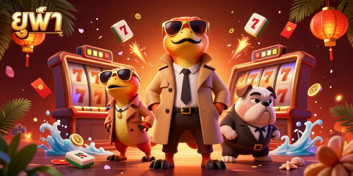 Experience the excitement of ยูฟ่า with cartoon raptors and dynamic casino elements in a vibrant VIP lounge scene.