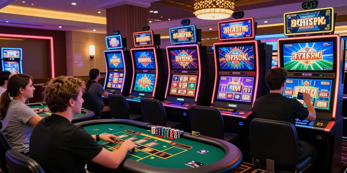 Exciting gaming scene at jumpspace.org.uk showcasing players at credit card casinos.