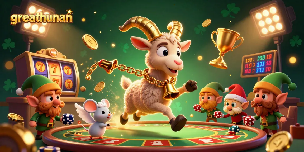 Experience thrilling gameplay at greathunan casino with festive characters in a vibrant atmosphere.