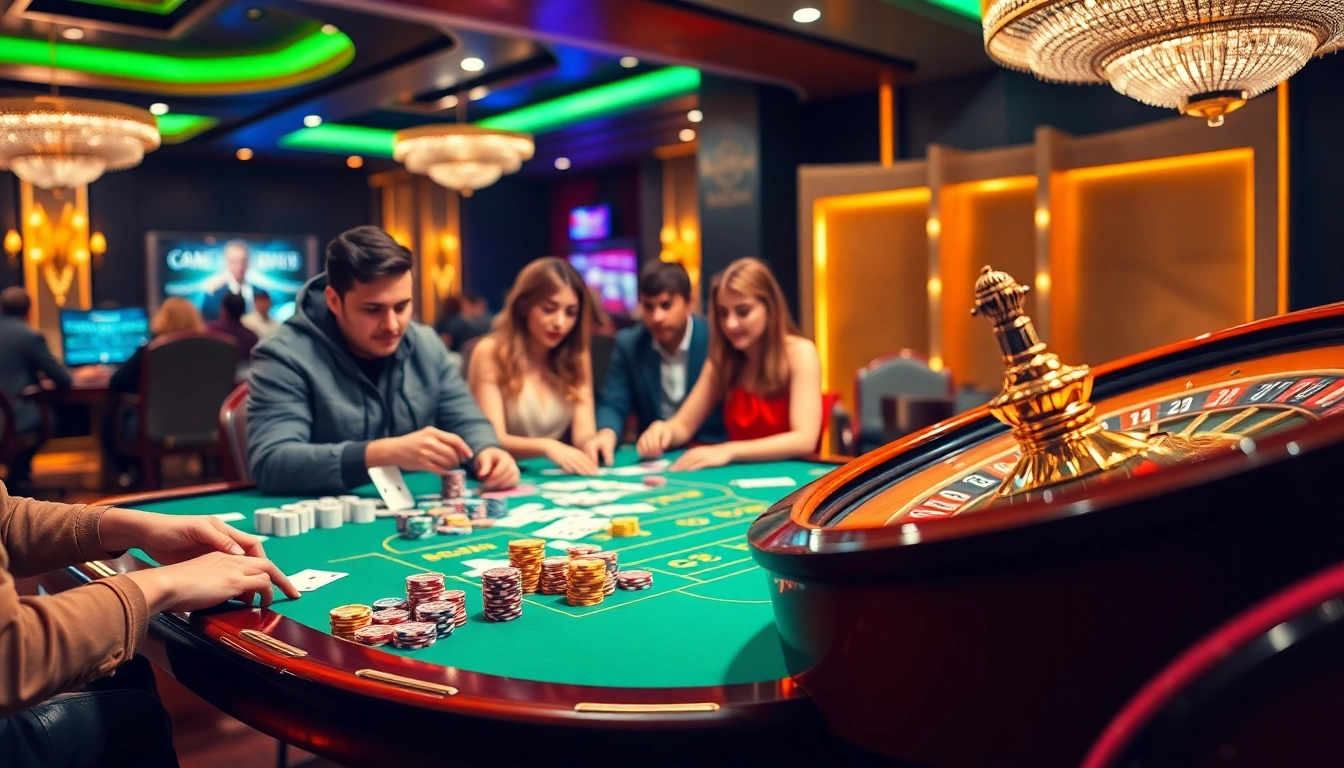 Engage in exciting casino action at https://xx88.us/ with vibrant poker chips and a roulette wheel.